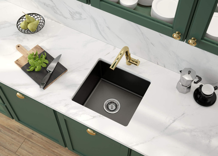 Zlewozmywak ceramiczny 1-komorowy cappuccino stal ZCB C103