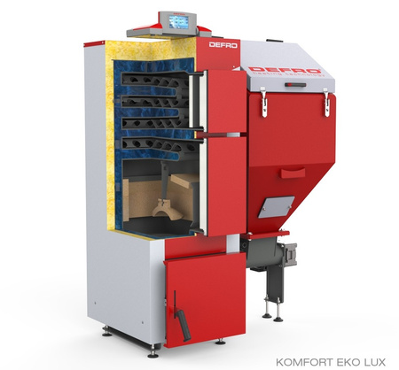 Kocioł z podajnikiem DEFRO Komfort Eko Lux 15kW lewy