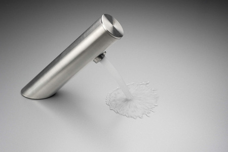 Bateria umywalkowa bezdotykowa z regulacją temperatury - 4xAA stal BQR F29R