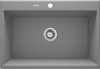Zlewozmywak granitowy 1-komorowy szary metalik stal ZQE S103