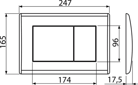 Przycisk sterujący do systemów podtynkowych, chrom-połysk