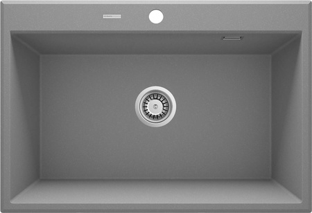 Zlewozmywak granitowy 1-komorowy szary metalik stal ZQE S103