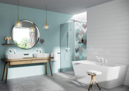 Lusterko kosmetyczne na ruchomym ramieniu - dwustronne chrom ADR 0811