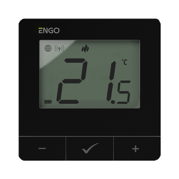 Regulator temperatury, bezprzewodowy, bateryjny, Wi-Fi, Internetowy, czarny, 868MHz