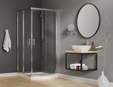 Lusterko kosmetyczne na ruchomym ramieniu - dwustronne chrom ADR 0811