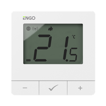 Regulator temperatury, bezprzewodowy, bateryjny, Wi-Fi, Internetowy, biały, 868MHz