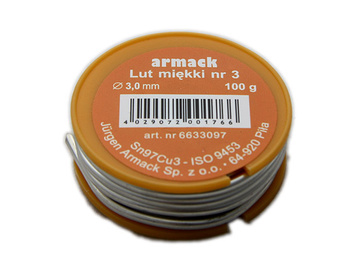 Lut miękki Nr3 S-Sn97Cu3 śr. 3,0mm, szpulka 100g