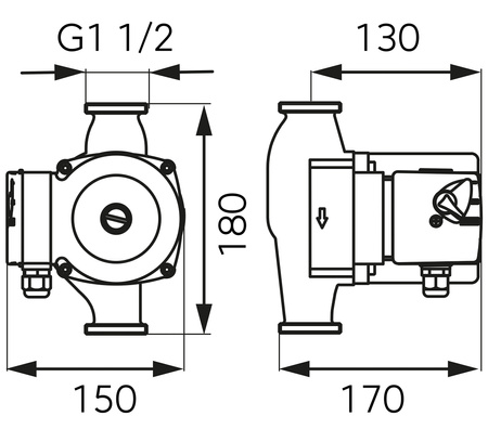 Pompa cyrkulacyjna do CWU 25-80-180