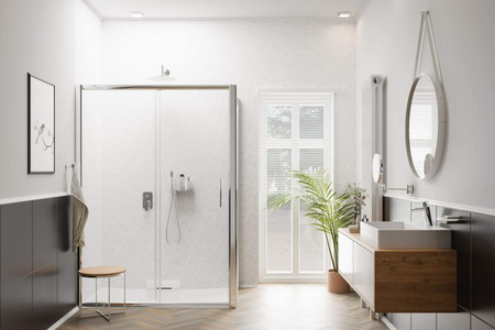 Lusterko kosmetyczne na ruchomym ramieniu - dwustronne chrom ADR 0811