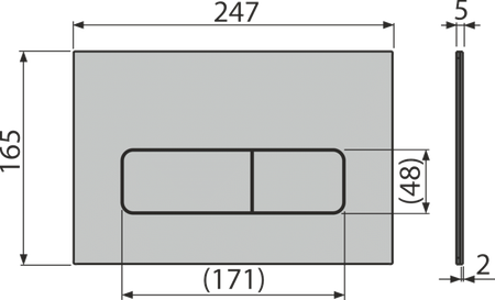 Przycisk sterujący do systemów podtynkowych, mosiądz