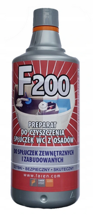 Płyn F200 1l do odkamieniania spłuczek w wc Faren